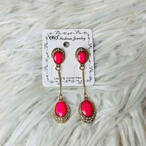 Pink and Gold Dangle Earring’s